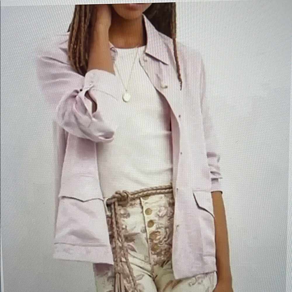 NWT Anthropologie Current Air Blush Pink Jacket - Picture 4 of 11